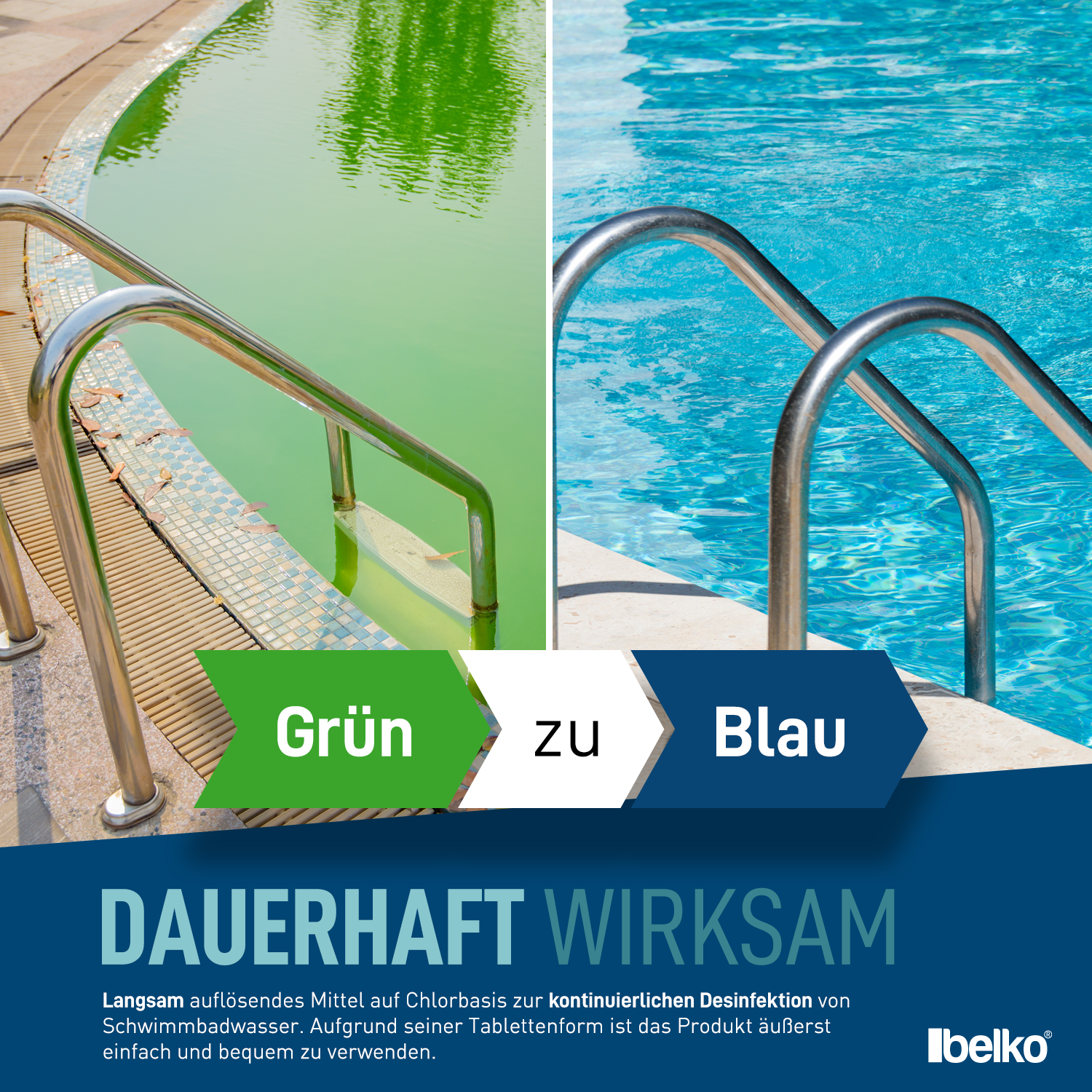 Belko® Chlor Multitabs 5 in 1, 200g Tabs - 5 kg Eimer
