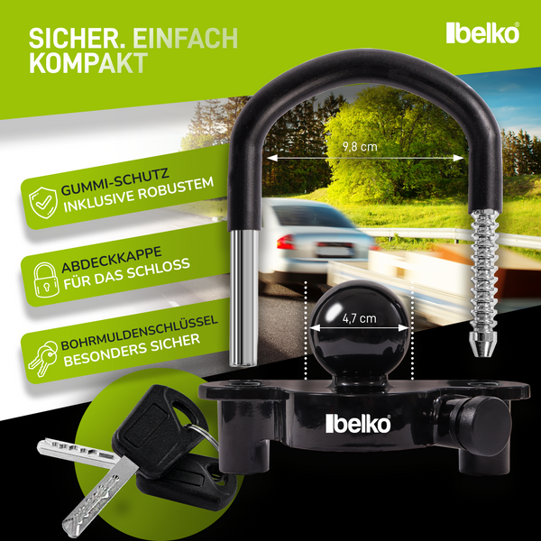Belko® Schwarzes Anhängerschloss 50mm – Diebstahlschutz – Panorama24  Onlineshop - Weil es dein Zuhause ist!