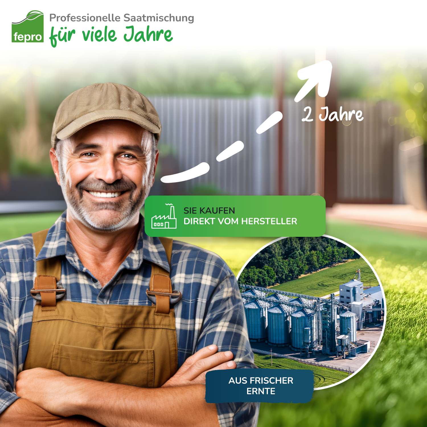 Fepro® Rasensamen Sport und Spiel schnellkeimend, dürreresistent, robust, tiefgrün, ideal für Neuansaat und Nachsaat, (Menge wählbar)