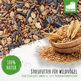 Fepro® Streufutter für Vögel, 25 kg - ganzjähriges Wildvogelfutter, ideal für kleine und große Vögel, Vogelfutter für Gartenvögel