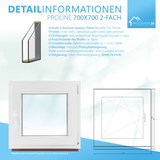 P24® Kellerfenster Kunststofffenster 2-Fach 70mm Proline, Anthrazit