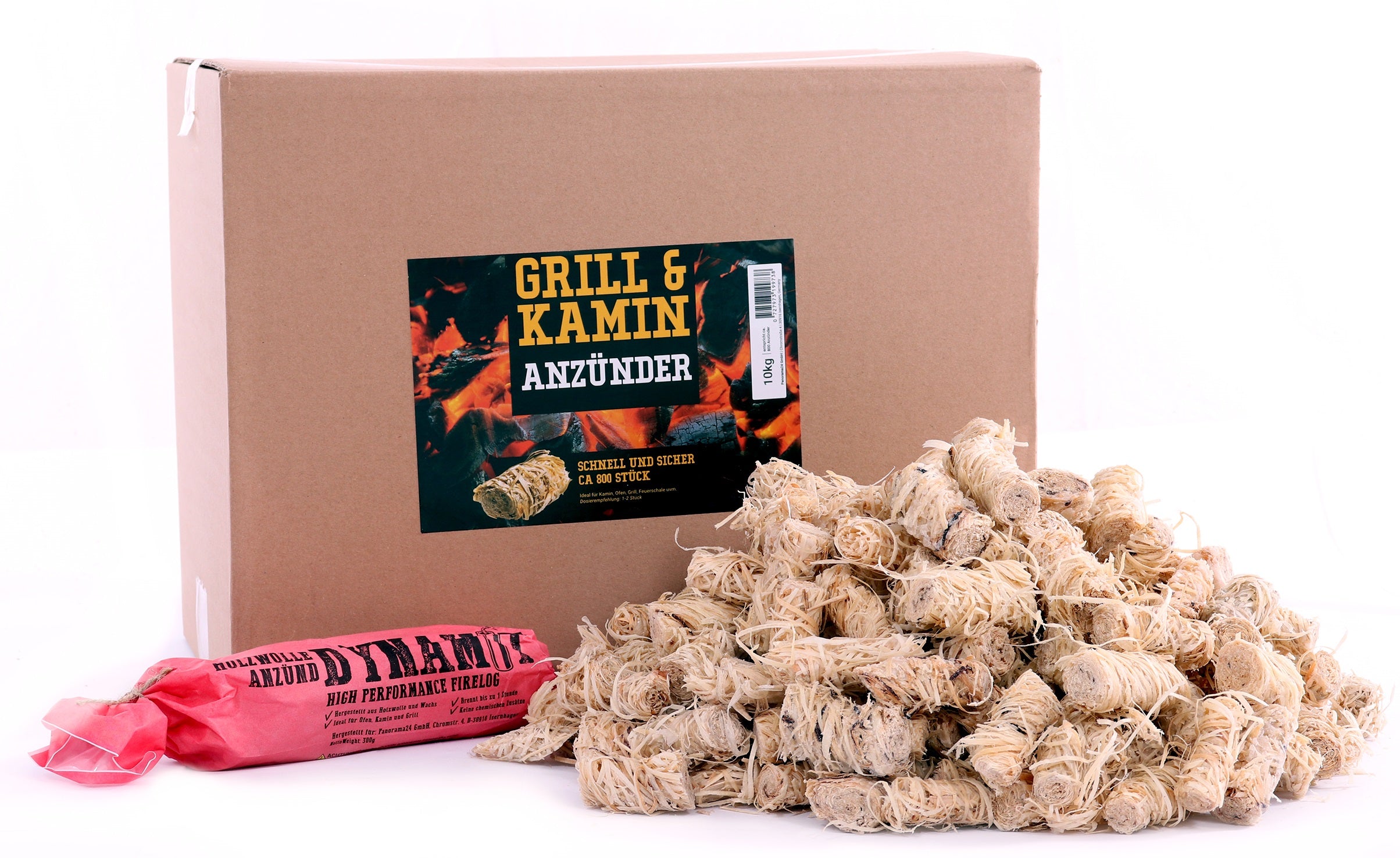 Flammingo® Holzwolle Anzünder (Menge wählbar)