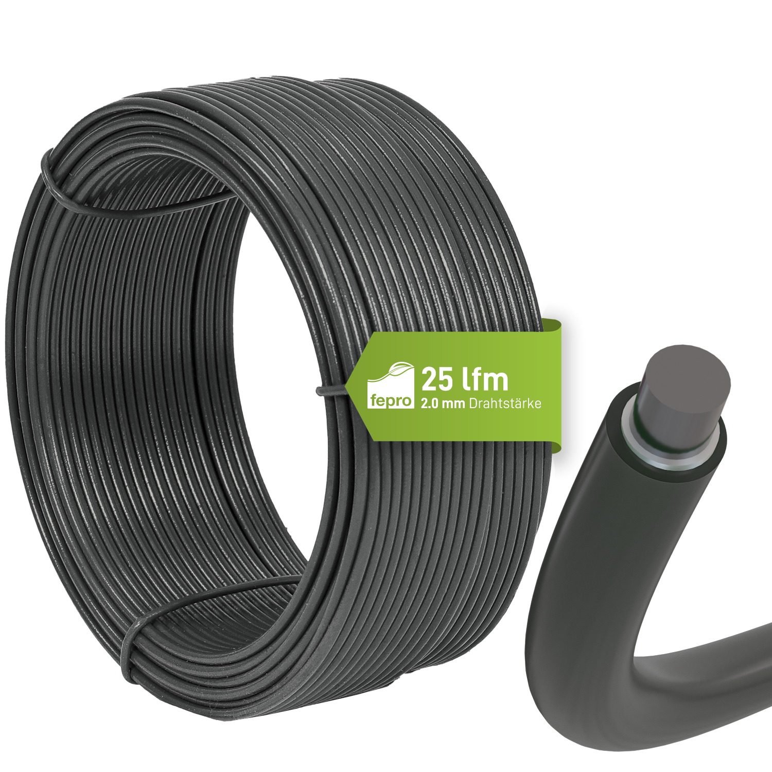 Fepro® Spanndraht Bindedraht Draht Basteldraht Maschendraht Zaundraht Drahtring