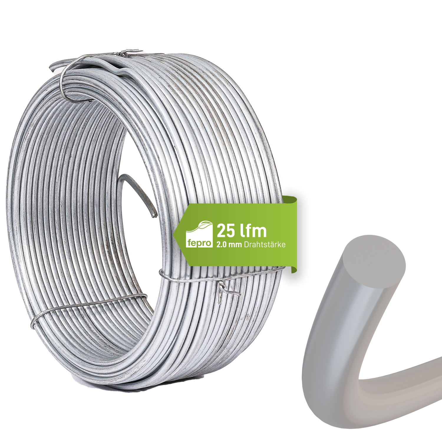 Fepro® Spanndraht Bindedraht Draht Basteldraht Maschendraht Zaundraht Drahtring