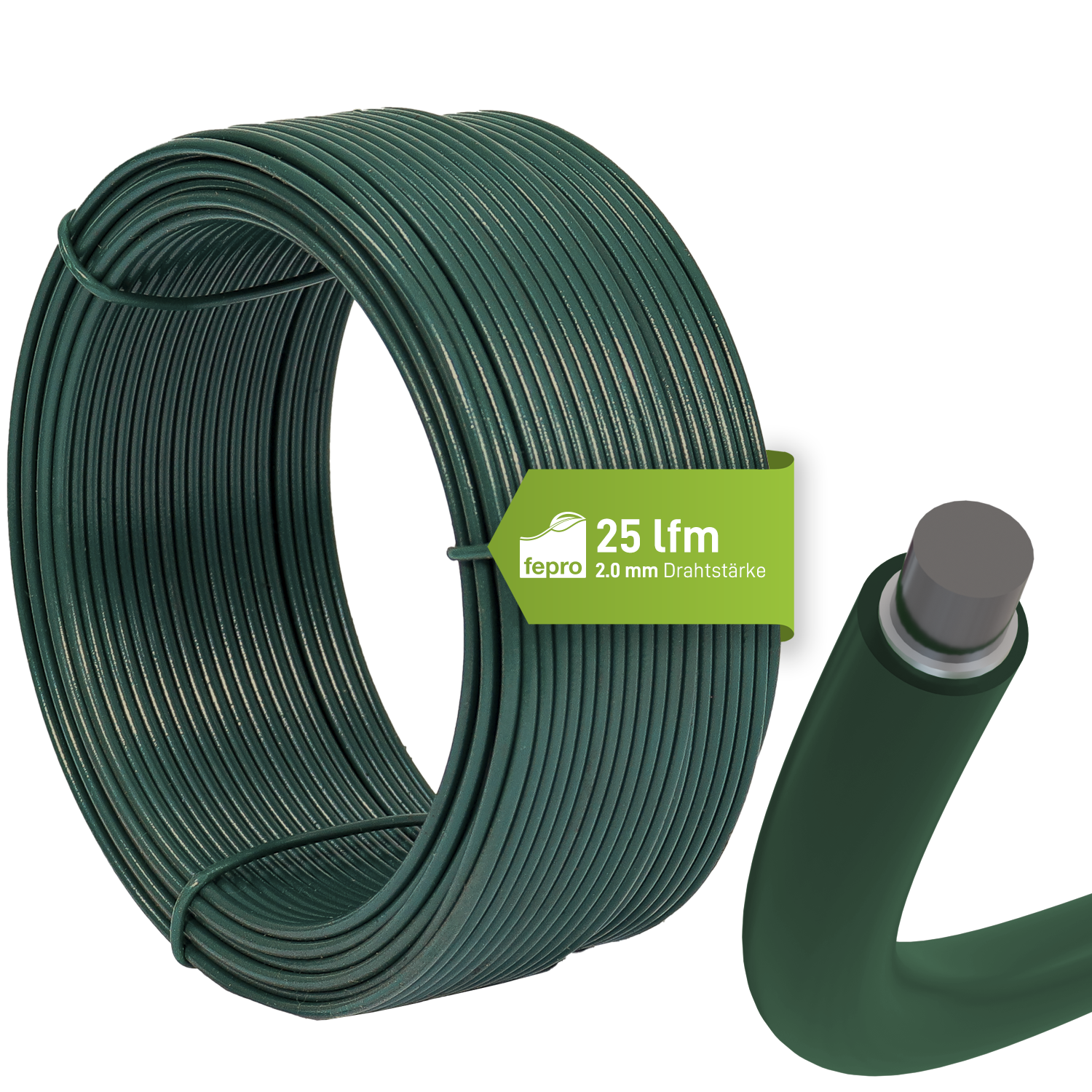 Fepro® Spanndraht Bindedraht Draht Basteldraht Maschendraht Zaundraht Drahtring