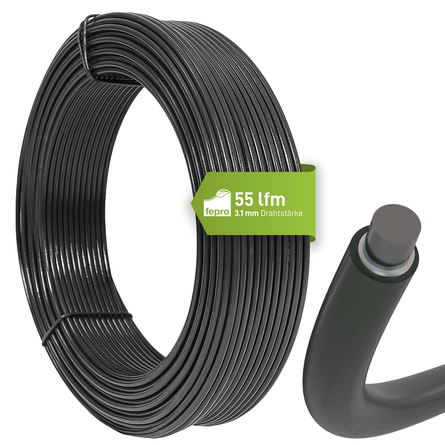 Fepro® Spanndraht Bindedraht Draht Basteldraht Maschendraht Zaundraht Drahtring