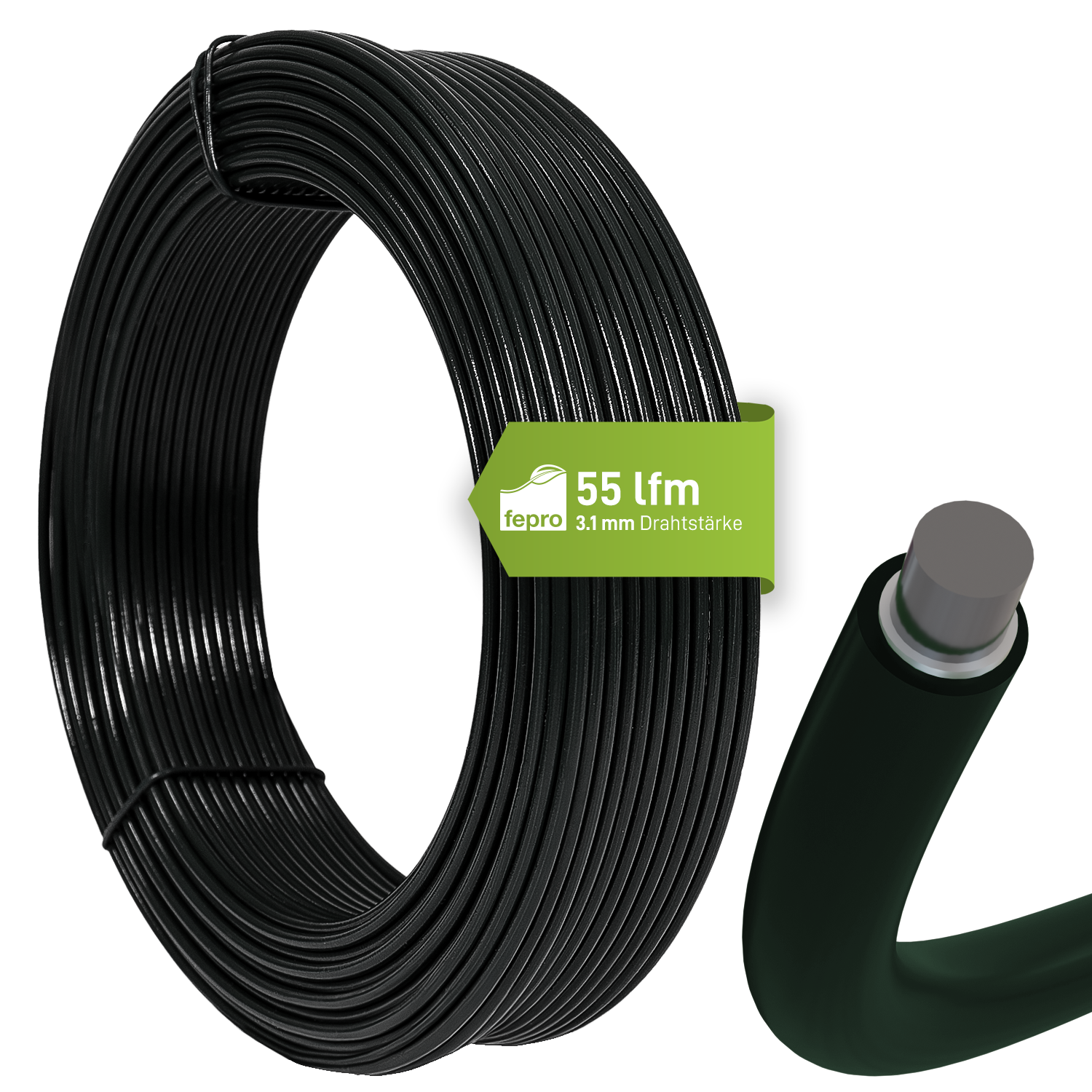 Fepro® Spanndraht Bindedraht Draht Basteldraht Maschendraht Zaundraht Drahtring