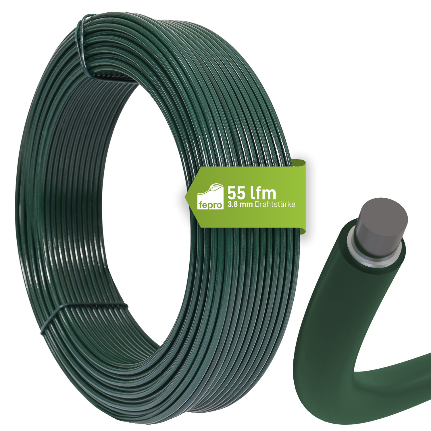 Fepro® Spanndraht Bindedraht Draht Basteldraht Maschendraht Zaundraht Drahtring