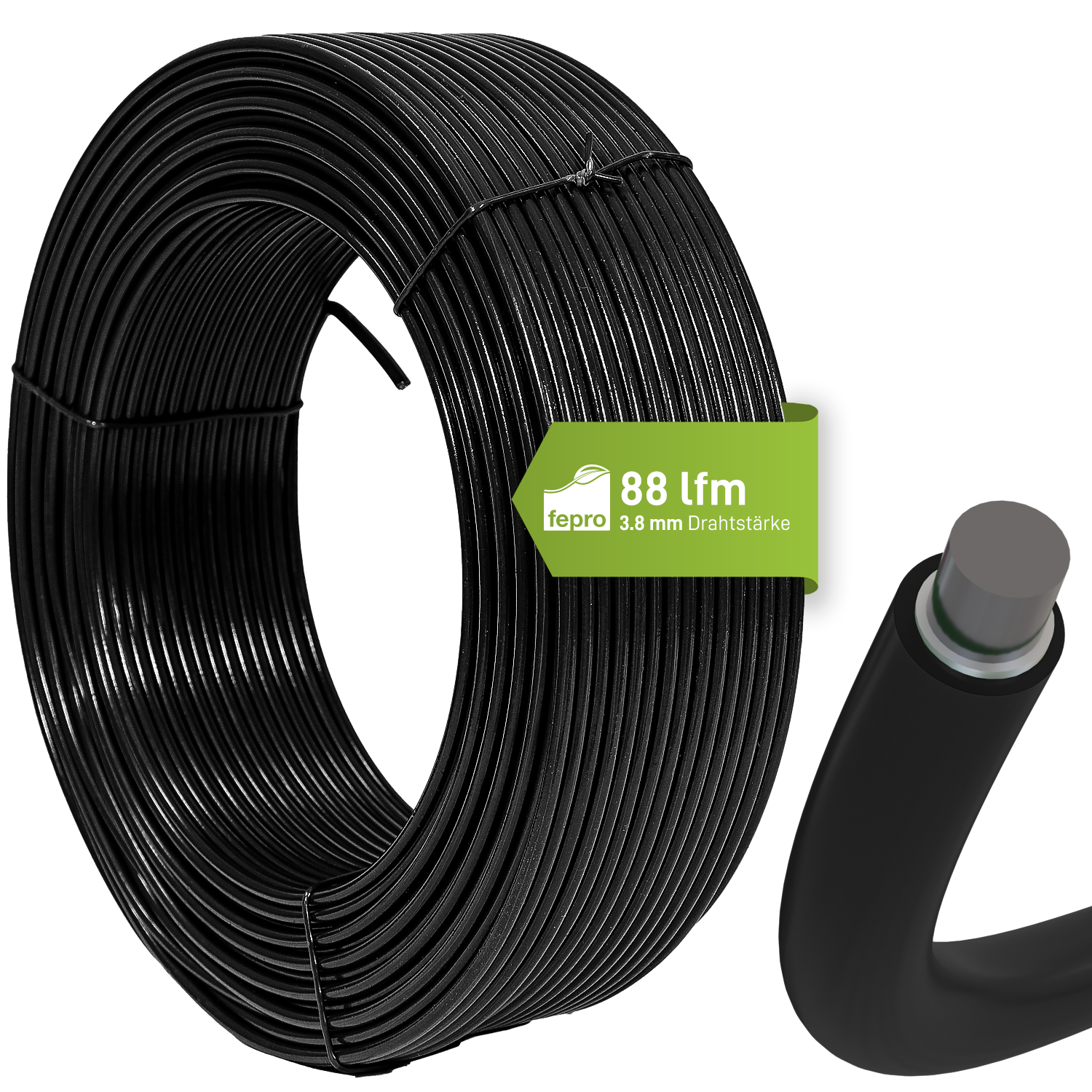 Fepro® Spanndraht Bindedraht Draht Basteldraht Maschendraht Zaundraht Drahtring