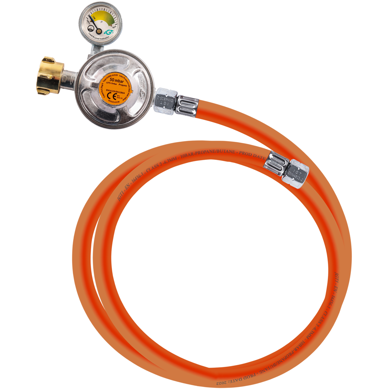 P24® Propangasschläuche & Druckminderer 50bmar (Längen & Sets wählbar)