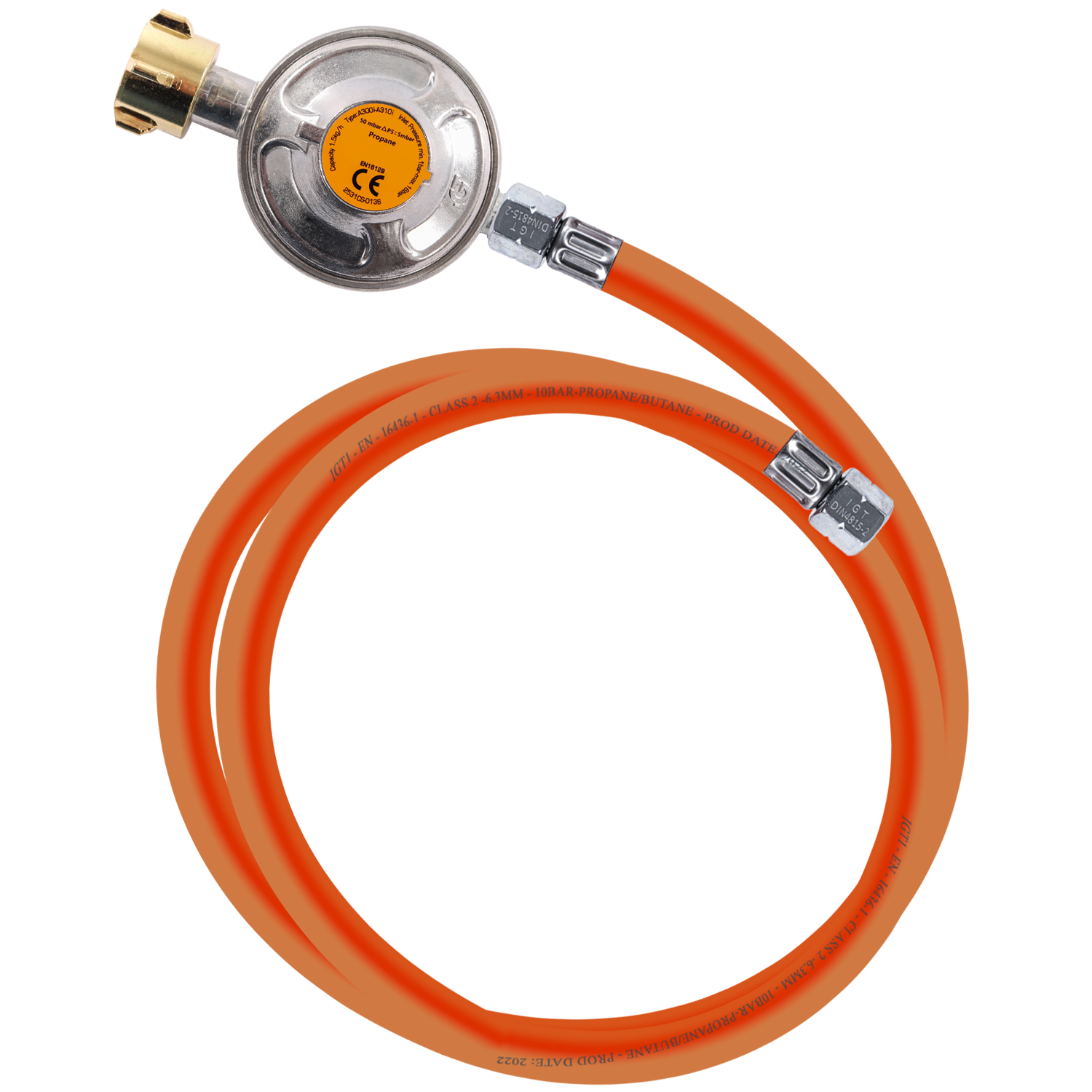 P24® Propangasschläuche & Druckminderer 50bmar (Längen & Sets wählbar)