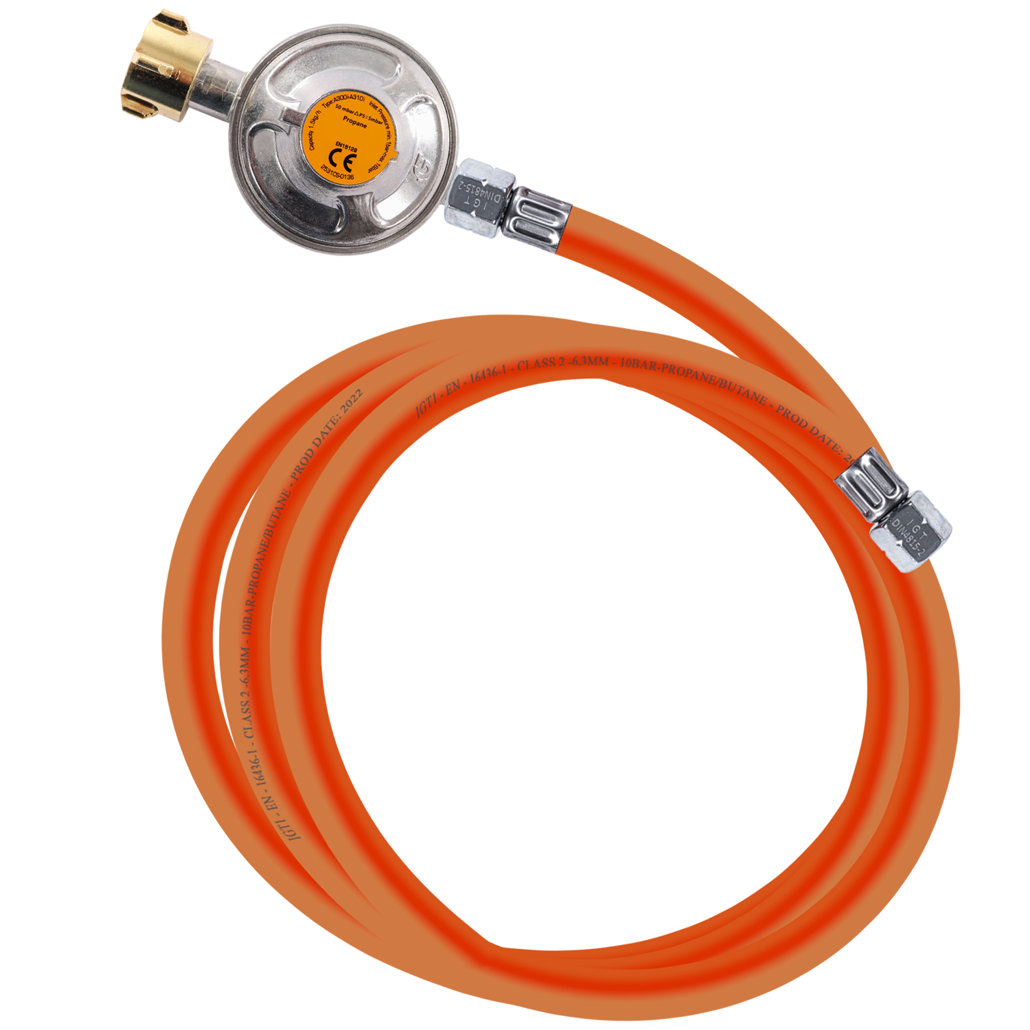 P24® Propangasschläuche & Druckminderer 50bmar (Längen & Sets wählbar)