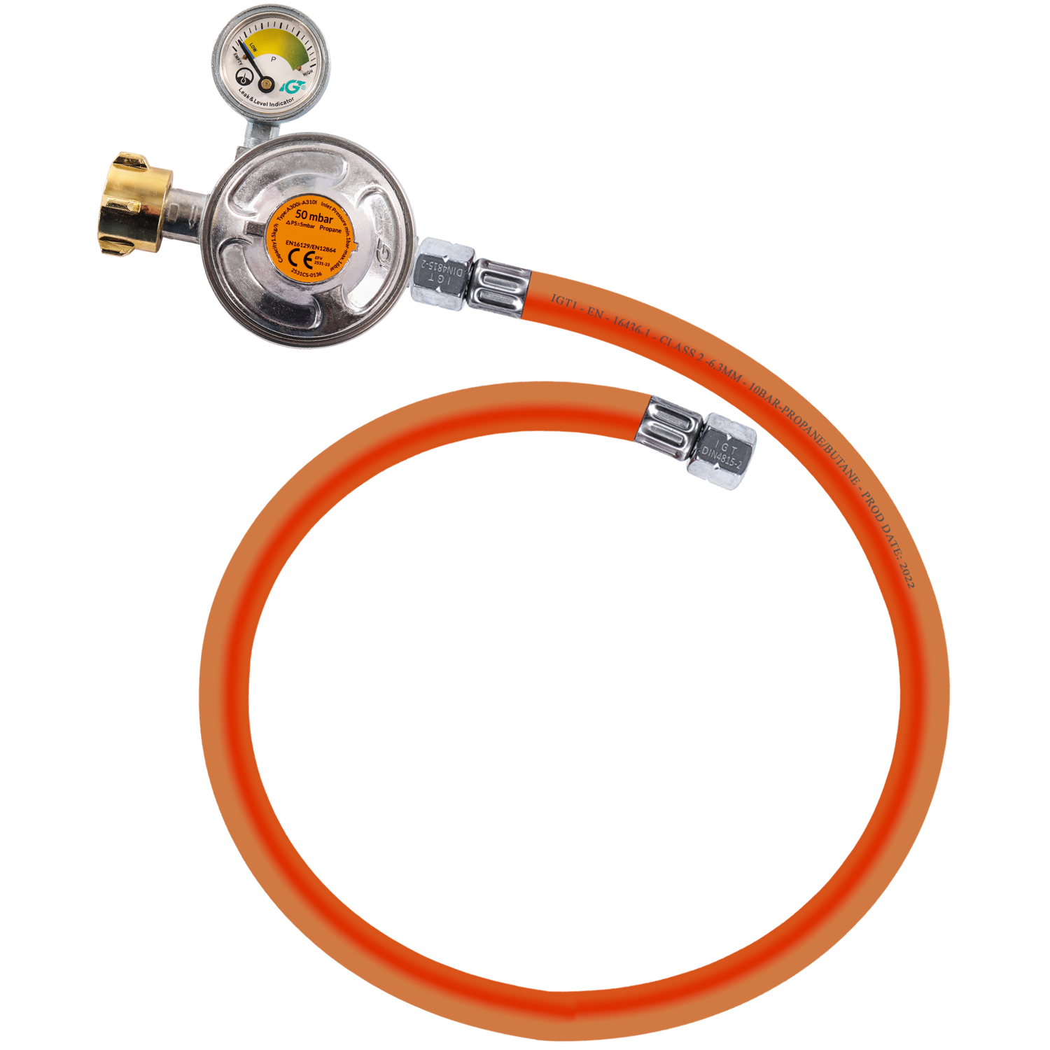 P24® Propangasschläuche & Druckminderer 50bmar (Längen & Sets wählbar)