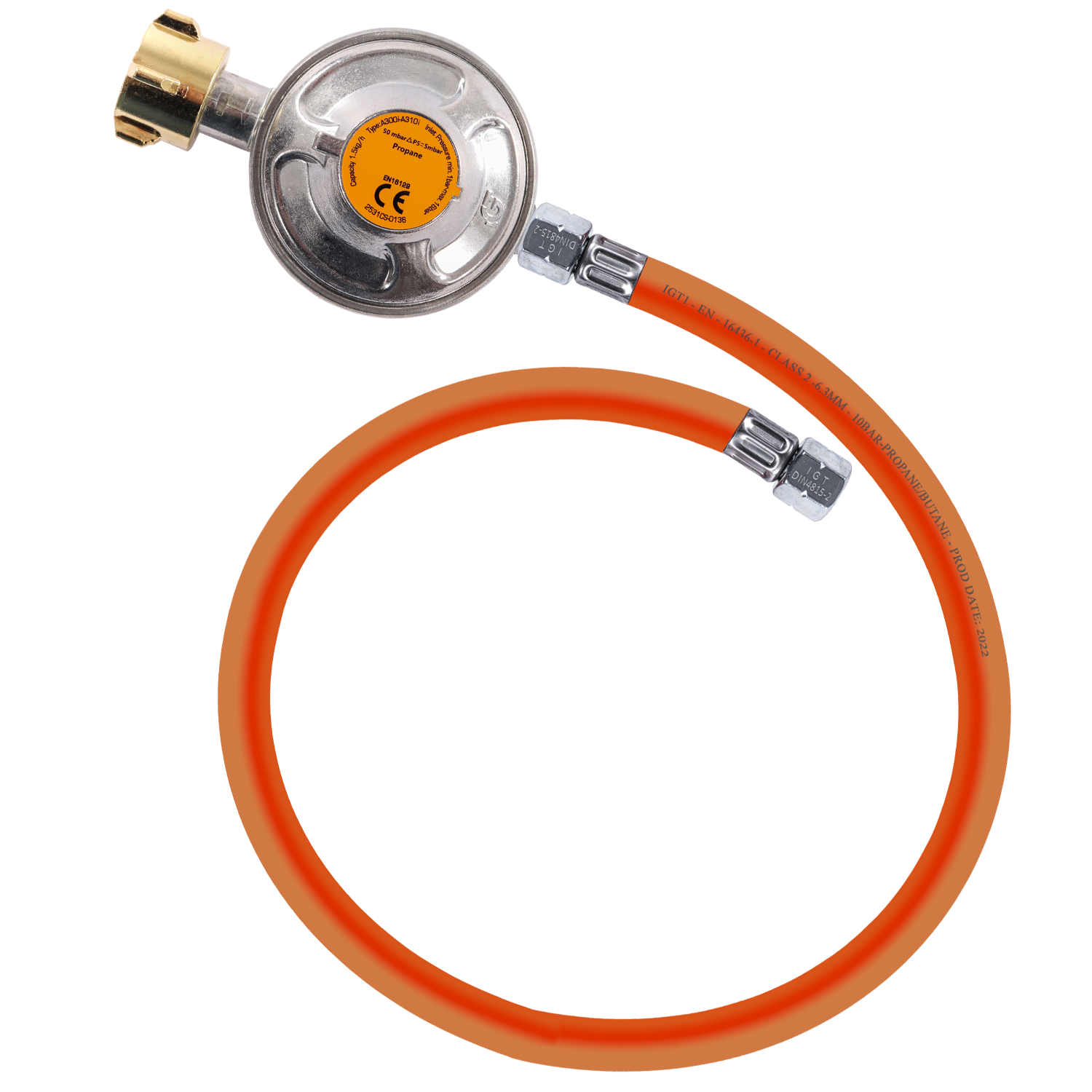 P24® Propangasschläuche & Druckminderer 50bmar (Längen & Sets wählbar)