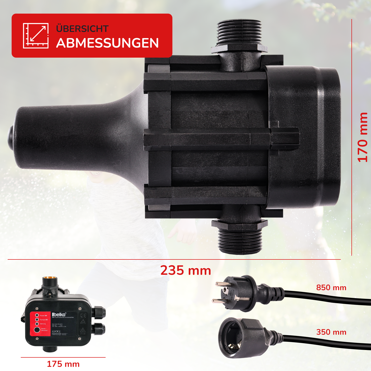 Belko® Druckschalter Druckwächter Pumpensteuerung (Modell wählbar)