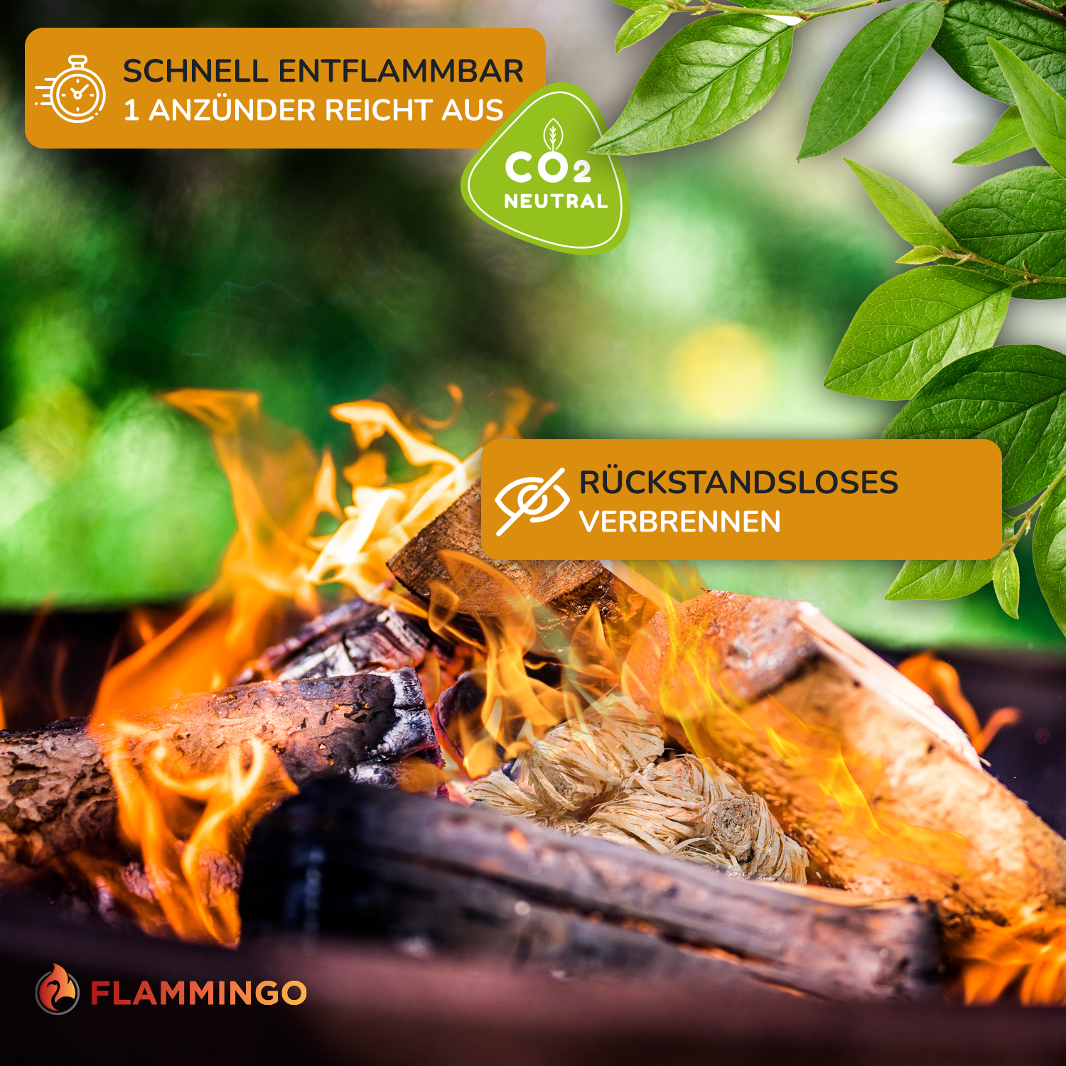 Flammingo® Holzwolle Anzünder (Menge wählbar)