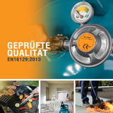 P24® Propangasschläuche & Druckminderer 50bmar (Längen & Sets wählbar)