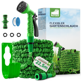 Fepro® Flexibler Gartenschlauch 30m 20m 15m 10m Dehnbar 3/4" 1/2" Grün Schwarz