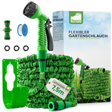 Fepro® Flexibler Gartenschlauch 30m 20m 15m 10m Dehnbar 3/4" 1/2" Grün Schwarz