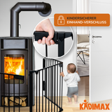P24® Kaminschutzgitter 300cm x 75cm, schwarz