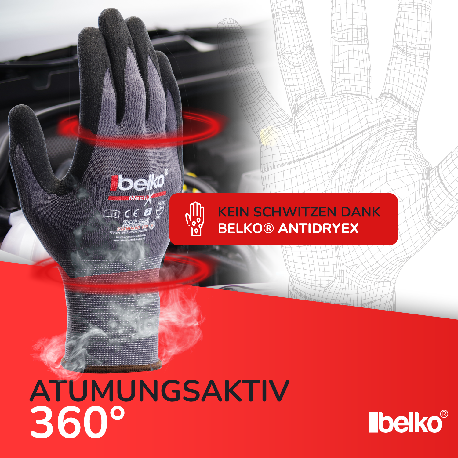 Belko® MechX Arbeitshandschuhe (Menge & Größen wählbar)
