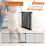 P24® Kaminschutzgitter 300cm x 75cm, schwarz