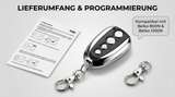 Belko® Wireless Fernbedienung Schlüsselanhänger für Schwing & Roll-Tore für Garagentor-Antrieb, 4 Kanal, Handsender Funk Sender