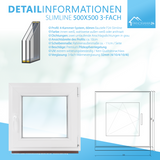 P24® Kellerfenster Kunststofffenster 3-Fach 60mm Slimline, Anthrazit