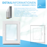 P24® Kellerfenster Kunststofffenster 3-Fach 70mm Proline, Anthrazit