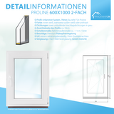 P24® Kellerfenster Kunststofffenster 2-fach 70mm Proline, weiß