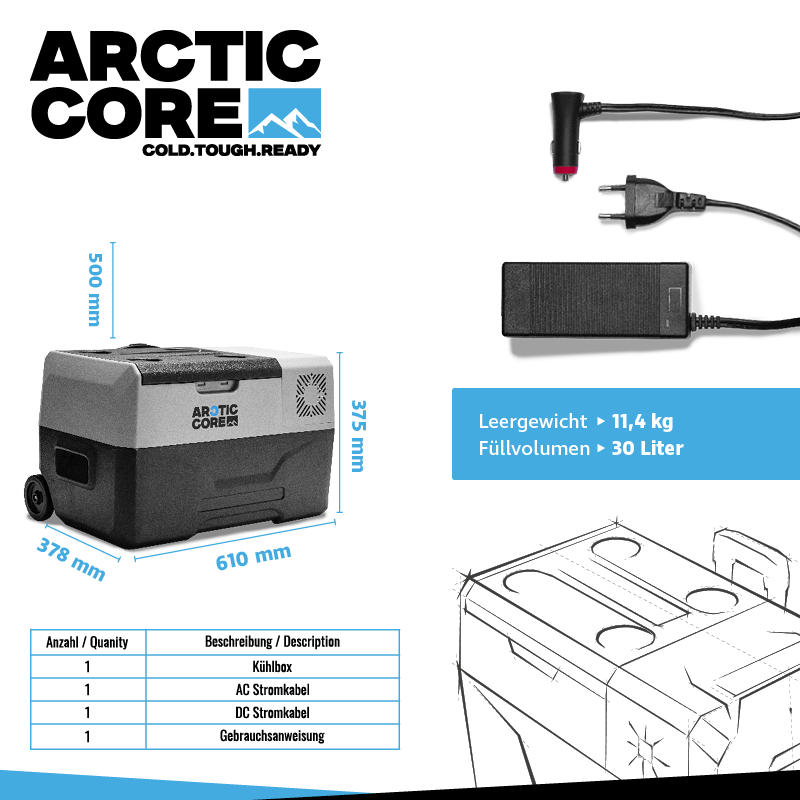kühlbox elektrisch camping Belko® ArcticCore Kompressor Kühlbox – elektrisch kühlen & gefrieren – – Panorama24 Onlineshop
