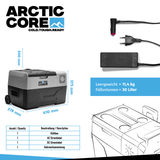 Belko® ArcticCore Kompressor Kühlbox – elektrisch kühlen & gefrieren – 30L / 50L – 12/24V & 100–240V – tragbare Auto & Camping Kühltruhe – grau