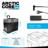 Belko® ArcticCore Kompressor Kühlbox – elektrisch kühlen & gefrieren – 30L / 50L – 12/24V & 100–240V – tragbare Auto & Camping Kühltruhe – grau