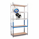 Belko® Schwerlastregal C114, 180x90x40 cm, 5 Böden, 175kg Tragkraft pro Boden, (Farbe wählbar) - Lagerregal, Steckregal