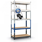 Belko® Schwerlastregal C114, 180x90x40 cm, 5 Böden, 175kg Tragkraft pro Boden, (Farbe wählbar) - Lagerregal, Steckregal