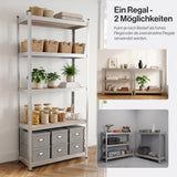 Belko® Schwerlastregal C115, 170x80x30 cm, 5 Böden, 70kg Tragkraft pro Boden, verzinkt - Lagerregal, Steckregal