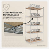 Belko® Schwerlastregal C116, 200x90x60 cm, 5 Böden, 175kg Tragkraft pro Boden, verzinkt - Lagerregal, Steckregal