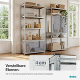 Belko® Schwerlastregal C118, 200x90x45 cm, 5 Böden, 200kg Tragkraft pro Boden, verzinkt - Lagerregal, Steckregal
