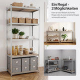 Belko® Schwerlastregal C118, 200x90x45 cm, 5 Böden, 200kg Tragkraft pro Boden, verzinkt - Lagerregal, Steckregal