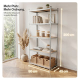 Belko® Schwerlastregal C118, 200x90x45 cm, 5 Böden, 200kg Tragkraft pro Boden, verzinkt - Lagerregal, Steckregal