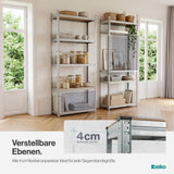 Belko® Schwerlastregal C120, 180x75x30 cm, 5 Böden, 70kg Tragkraft pro Boden, verzinkt - Lagerregal, Steckregal
