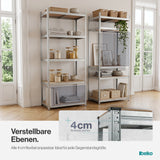 Belko® Schwerlastregal C121, 180x75x45 cm, 5 Böden, 175kg Tragkraft pro Boden, verzinkt - Lagerregal, Steckregal