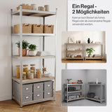Belko® Schwerlastregal C121, 180x75x45 cm, 5 Böden, 175kg Tragkraft pro Boden, verzinkt - Lagerregal, Steckregal