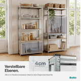 Belko® Schwerlastregal C223, 200x100x50 cm, 5 Böden, 180kg Tragkraft pro Boden, (Farbe wählbar) - Lagerregal, Steckregal