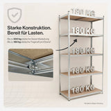 Belko® Schwerlastregal C223, 200x100x50 cm, 5 Böden, 180kg Tragkraft pro Boden, (Farbe wählbar) - Lagerregal, Steckregal