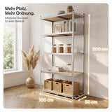 Belko® Schwerlastregal C223, 200x100x50 cm, 5 Böden, 180kg Tragkraft pro Boden, (Farbe wählbar) - Lagerregal, Steckregal