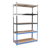 Belko® Schwerlastregal C226, 200x120x60 cm, 5 Böden, 180kg Tragkraft pro Boden, (Farbe wählbar) - Lagerregal, Steckregal
