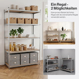 Belko® Schwerlastregal C226, 200x120x60 cm, 5 Böden, 180kg Tragkraft pro Boden, (Farbe wählbar) - Lagerregal, Steckregal