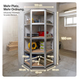 Belko® Schwerlast Eckregal CO210, 180x40x70x40x70 cm, , verzinkt - Lagerregal, Steckregal