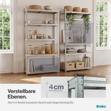 Belko® Schwerlastregal C114, 180x90x40 cm, 5 Böden, 175kg Tragkraft pro Boden, (Farbe wählbar) - Lagerregal, Steckregal